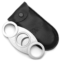 Cutter à cigares personnalisé gravé en métal antique Sunil Larisa, avec pochette de rangement en acier inoxydable