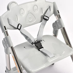 Chaise haute portable multifonctionnelle pliable pour bébé avec plateau et dossier réglable en hauteur, en matériau PP - Product Image 2