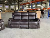Muebles de Lujo para el Hogar, Sofá Seccional de Esquina de Terciopelo y Cuero Sintético, Juego de Sofás para Sala de Estar con Tomacorriente