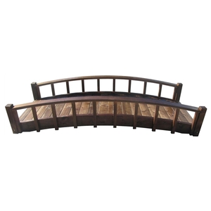 Ponts de Lune Style <span class=keywords><strong>Japonais</strong></span> Bois Arqué Décor de <span class=keywords><strong>Jardin</strong></span> Ponts 8 Pieds Marron - Product Image 3