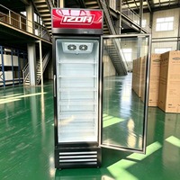 Réfrigérateur vertical de supermarché à porte vitrée pour boissons, vitrine réfrigérée pour boissons, réfrigérateur Coca-Cola à porte vitrée
