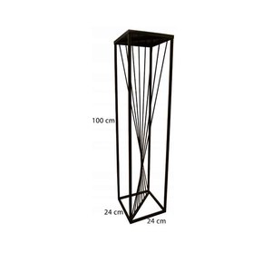 Support à fleurs en métal chromé noir pour la décoration de la maison et des mariages, avec trou de drainage pour utilisation en <span class=keywords><strong>jardin</strong></span> - Product Image 5