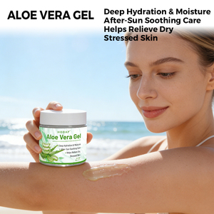Gel de <span class=keywords><strong>Aloe</strong></span> Vera Orgánico de Marca Privada 100g, Humectante Solar, Calmante e Hidratante para Rostro y Cuerpo, Absorción Rápida, Cuidado Diario de la Piel, OEM - Product Image 6