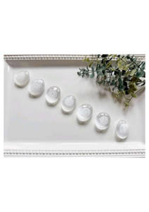 Plaque de Sélénite Gravée des Sept Chakras en Gros, Pierre de Palmier Énergétique, Plaque de Cristal de Guérison Gravée à la Main - Product Image 3