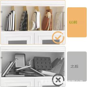 Wooden Cabinet <b>Plate</b> Divider 5 Layer Removable Storage <b>Rack</b> For Kitchen Tableware Organization - Product Image 1