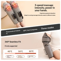 Masseur de jambes électrique à compression d'air avec chaleur - Machine de massage des mollets chauffante à 3 modes pour soulager la douleur et améliorer la circulation sanguine