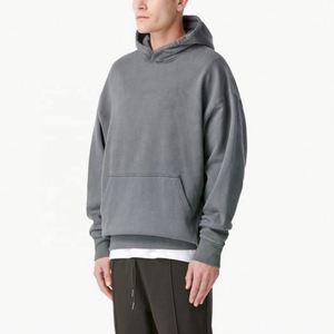 2021 Custom Vintage Acid Wash Hoodie Hombres Heavy French No String Hoodies Algodón 320g Unisex Pullover Hoodie - Product Image 3