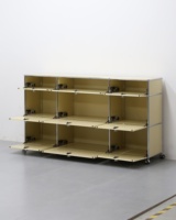 Modularer Faltbarer Edelstahl-Aufbewahrungsschrank, Wiederverstellbares Sideboard, Anrichte, Hausbar, Weinschrank, Wohnzimmermöbel