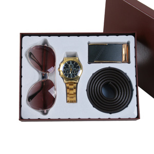 Cross Border Gift Set For Men Sunglasses Watch Leather Strap Father S Day <b>Valentine</b> S Day Present Business Gift <b>Box</b> - Product Image 4