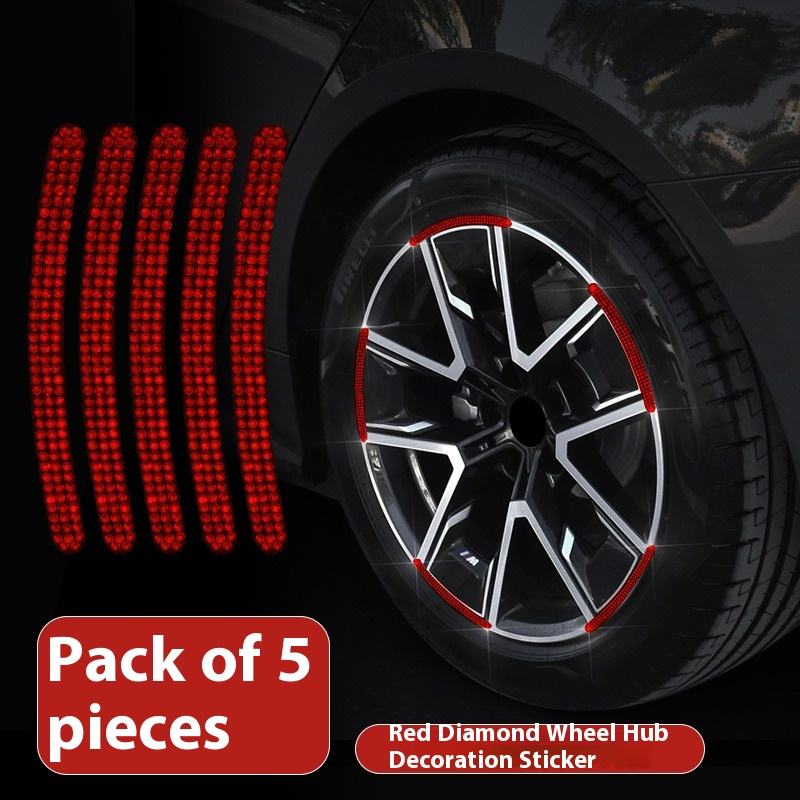 Le moyeu de roue est apposé avec [5 pièces/ensemble] diamants rouges.