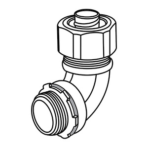 Connecteur étanche en fonte malléable <span class=keywords><strong>Conduit</strong></span> métallique flexible à 90 degrés pour gorge isolée par boîtier - Product Image 2