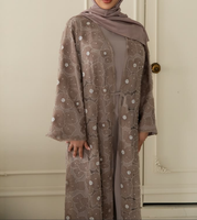 Robe musulmane YKA038 pour femmes, vêtements islamiques, hijabs, vêtements traditionnels de haute qualité, broderies en filet, paillettes, dentelle, exquise et magnifique