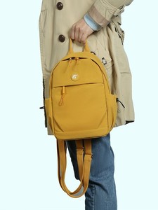 Fashion Solid Color <b>Waterproof</b> Nylon Fabric <b>Backpack</b> Multi-Pocket Lightweight Women Travel <b>School</b> Daypack - Product Image 3