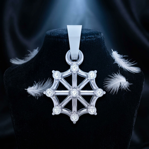 Pendentif Élégant en Diamant de Laboratoire Argenté Certifié IGI, Design Géométrique Étoilé, Bijou Fin, Cadeau de Luxe Personnalisé, Style Céleste - Product Image 1
