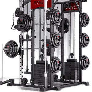 新型健身器材史密斯机带可调长凳多功能机健身房起源训练器类型产品场所模型