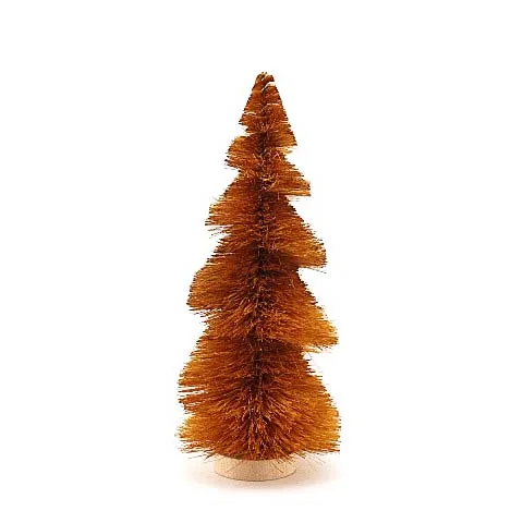23cm benutzer definierte bunte künstliche Sisal & Kiefer mit Holz basis Ornament Pinsel Flasche Weihnachten Sisal Baum Tischplatte Dekoration