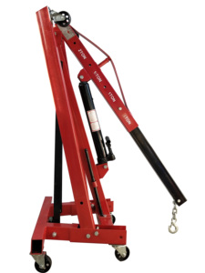 Grúa hidráulica plegable de alta calidad 2T, elevador vertical con polea, grúa hidráulica de taller, grúa elevadora de motores - Product Image 2