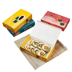 Бумажная коробка для суши на вынос, одноразовая коробка для закусок, пищевых продуктов