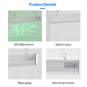 Giá tốt nhất hiện đại trong suốt phong cách <span class=keywords><strong>Exit</strong></span> dấu hiệu với đáng tin cậy hai giờ Thời gian hoạt động dẫn ánh sáng khẩn cấp - Product Image 6
