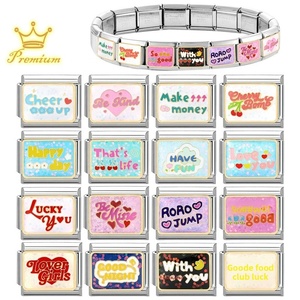 Pulsera de letras modular de acero inoxidable electrochapado transfronteriza, joyería personalizada, anillo de moda, colgante, tobillera DIY - Product Image 5
