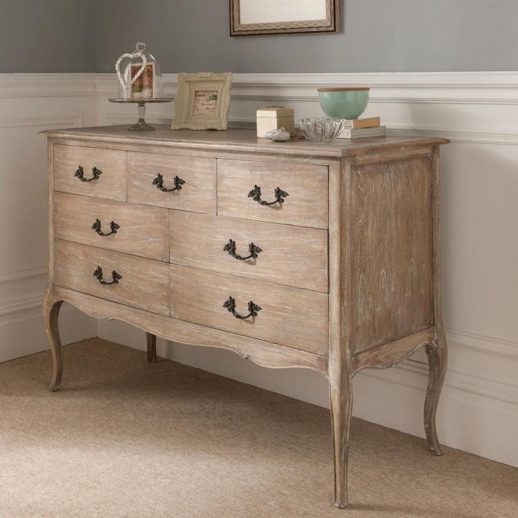 Hot Selling Vintage Oak Chest of Drawers - Solid Wood 7-Drawer