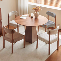 Chaise de salle à manger en bois MULIGNA, style nordique moderne minimaliste, fauteuil - Meubles de salle à manger durables pour l'intérieur, chaise de salle à manger pour usage domestique