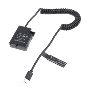 Jingying-Cargador de batería simulado para cámara DSLR tipo C, fuente de alimentación, cable de resorte para D5600 D5500 <span class=keywords><strong>D3500</strong></span> - Product Image 5