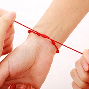 Peruvian Style Promotional <strong>Wrist</strong> <strong>Strap</strong> with Seven Knots Red Strings Bracelet Handmade Gift Wristbands - Product Image 6