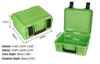 Boîtier rigide portable RX-HCV3-GR IP67 275x225x130mm avec mousse cubique DIY |   Boîte de rangement étanche et antichoc pour appareils photo et appareils électroniques