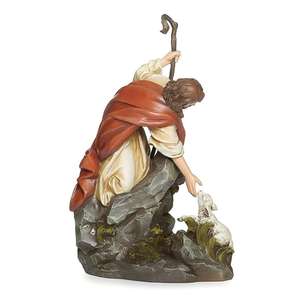 Figura Decorativa Navideña de Resina, Hecha a Mano, Realista, Pintada a Mano, Religiosa, Católica, de Jesucristo y Ángel - Product Image 6