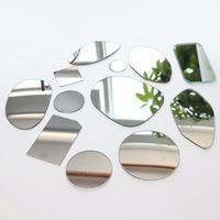 Miroir mural décoratif compact sans cadre, petit miroir rond à bords biseautés, 1mm 2mm 3mm 4mm 5mm, vente en gros sur mesure