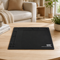 Tapis de travail magnétique en silicone résistant à la chaleur JAKEMY JM-Z16 blanc et noir de haute qualité, certifié CE, pour la réparation de téléphones portables et d'appareils photo