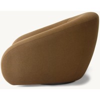 Fauteuil pivotant d'intérieur luxueux à siège bas avec accoudoirs cascade, chaise moderne pour salon, mobilier de canapé