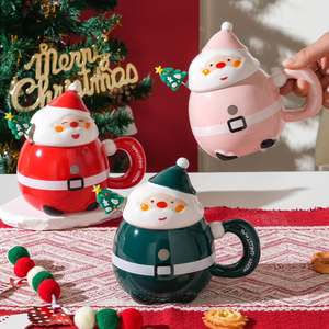 Nouvelles tasses en céramique Père Noël 2025 au design créatif et mignon, tasses à eau de dessin animé pour Noël - Product Image 2