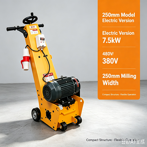 Décapeuse électrique à béton 7,5 kW, <span class=keywords><strong>moteur</strong></span>, largeur de fraisage 250 mm, profondeur 0-8 mm, machine de préparation de surface, garantie 1 an - Product Image 5