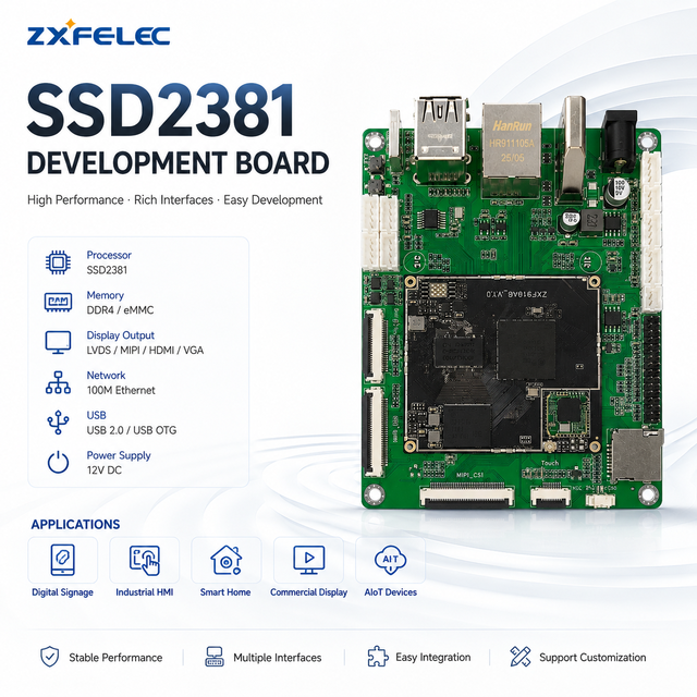 SSD2381 OEM ODM Embedded ARM Board Linux/Android OS Custom Display Mainboard Solution for Smart Devices and Industrial Products