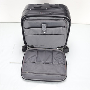 Maleta de Viaje para Portátil de 16 Pulgadas con Apertura Frontal, Material de PC, Ruedas Giratorias, para Viajes de Negocios, Azul, Negro, Blanco, Plateado - Product Image 4