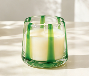 Modern Colorful Striped Glass Jar Scented <b>Paraffin</b> Wax Fresh Scent Square Home Decoration Minimalist Floral Plant Fragrance - Product Image 2