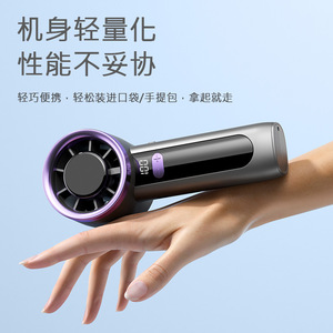 Handheld <b>Mini</b> Rechargeable <b>USB</b> <b>Fan</b> K5 Digital Display Portable Wearable <b>Fan</b> Business Gift - Product Image 1
