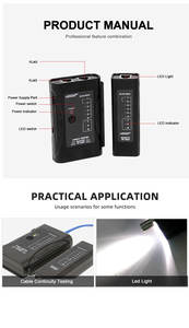 Netzwerk-Kabel-<span class=keywords><strong>Tester</strong></span> RJ45 RJ11 CAT5 <span class=keywords><strong>Cat</strong></span> 5e <span class=keywords><strong>Cat</strong></span> 6 UTP LAN-Netzwerk-Tool-NF-468V - Product Image 2