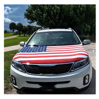 Drapeau de capot de réservoir de voiture imprimé de logo personnalisé de haute qualité Offre Spéciale couverture en tissu Spandex élastique Style de fanion excellent effet de taille