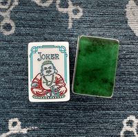 Tuiles de Mahjong Personnalisées à Quatre Couches, Motif Marbre Vert Unique et Luxueux, Idéales pour les Divertissements Familiaux et les Fêtes