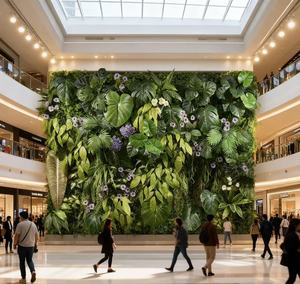 Décoration intérieure préservée de mur vert artificiel élégant à faible <span class=keywords><strong>entretien</strong></span> de haute qualité pour l'espace d'affaires extérieur Cheer de Noël - Product Image 1