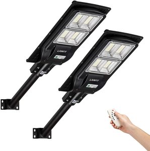 Lampadaire solaire LED en alliage d'aluminium IP66 5000K lumière du jour, montage mural, télécommande, 50000H, angle de faisceau 144°, certifié CE, garantie 10 ans - Product Image 6