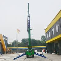 Grue araignée robuste de 8 tonnes avec moteur Kubota, micro-grue sur chenilles pour travaux de réparation en chantier naval