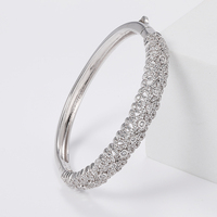 Bracelet à simple ligne en Zircon pour femme, bijou de mariage personnalisé, pavé, pour petite amie, accessoire tendance