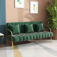 Canapé en tissu flanelle de luxe moderne pour salon familial nordique, idéal pour les espaces de détente et les magasins de vêtements