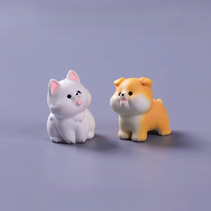 KI zhuojing Landscape Adorables figurines de chiots simulés, accessoires de décoration pour voiture et bureau, <span class=keywords><strong>mini</strong></span> bibelots - Product Image 4