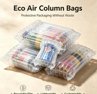 Sac d'emballage à colonnes d'air écologique, recyclable, résistant à l'humidité, film protecteur gonflable pour la protection des bouteilles en verre