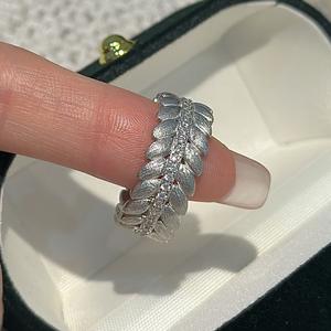 Anillo de Plata de Ley S925 con Diseño de Nicho, Estilo Antiguo de Lujo Ligero, Anillo Básico de Moda con Espiga de Trigo, Venta al por Mayor - Product Image 4